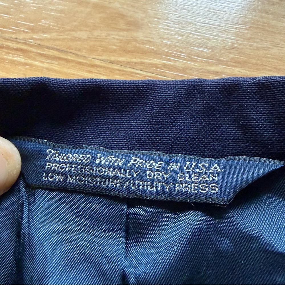 Lands’ End 100% wool MADE IN USA navy blue men’s suit jacket blazer 42 regular - Picture 5 of 8